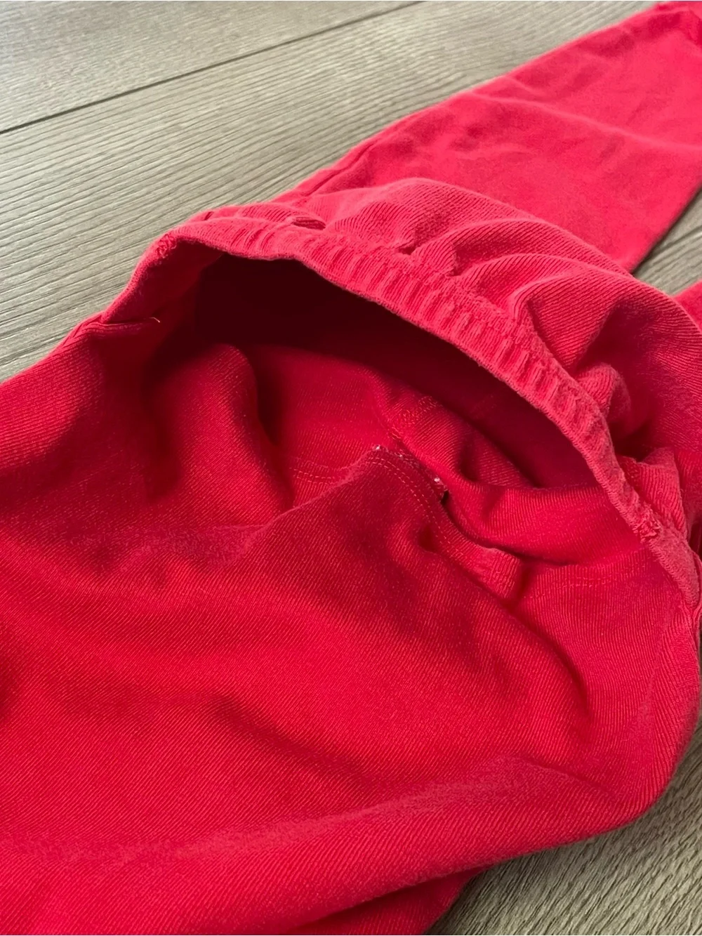Hanna Andersson Red Organic Cotton Toddler Size 3 One Piece Union Suit Pajamas